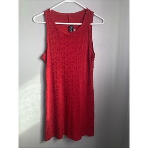 All That Jazz Y2K Red Heart Design Mini Dress Size Small Valentines Day Sexy